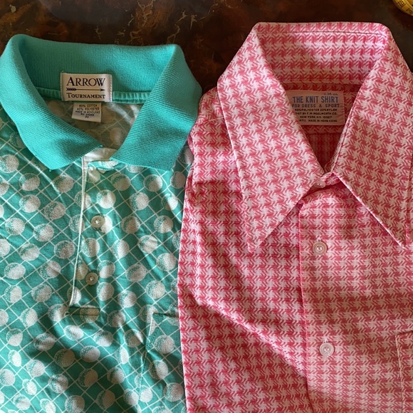 Arrow Shirts Two Vintage Golf Shirts One By Arrow And One From